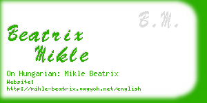 beatrix mikle business card